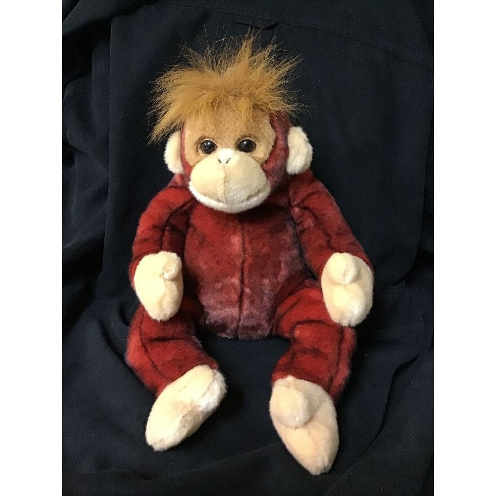 TY Beanie Buddy Orangutan Plush Red Tan Soft Stuffed Animal Monkey 14" 1999
